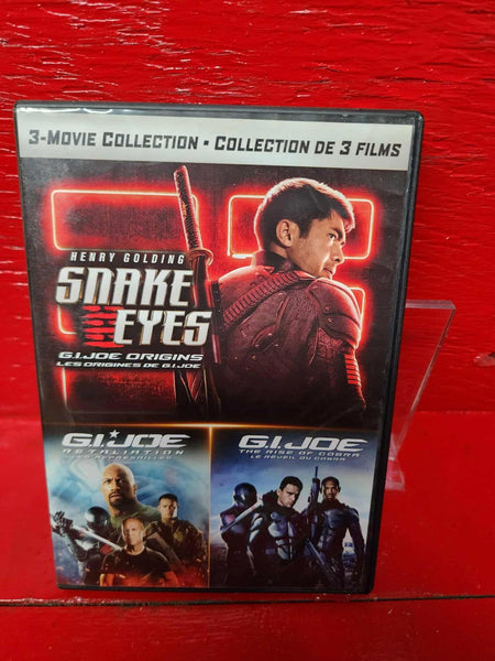 G.I. Joe  - Snake Eyes/Retaliation/The Rise of Cobra   *BILINGUE DISC LIKE NEW!*