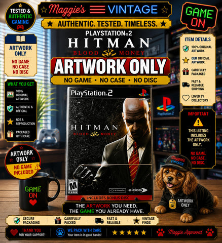 Hitman Blood Money PlayStation 2 PS2 - ARTWORK ONLY