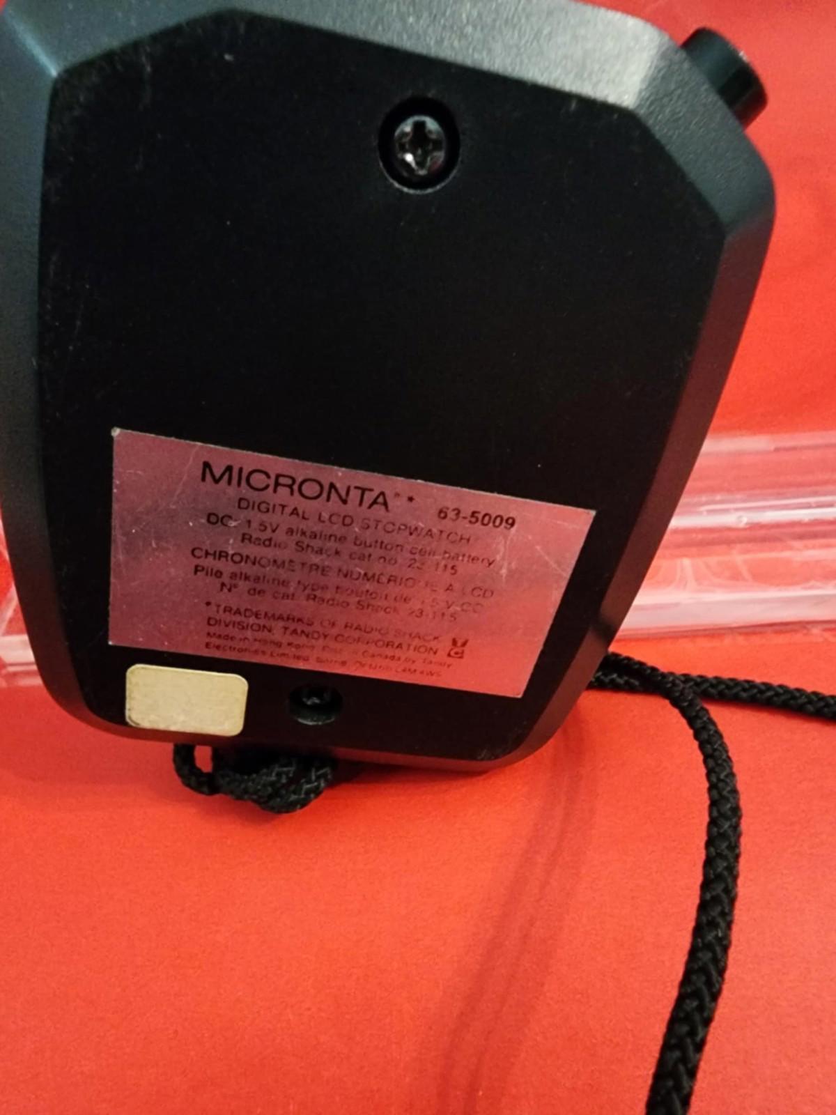 MICRONTA LCD Quartz chronograph -  63-5009  (LCD STOPWATCH) Vintage!