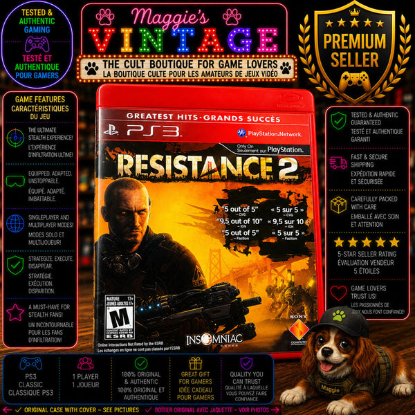 Resistance 2 Greatest Hits PS3 PlayStation 3 Complete CIB DISC LIKE NEW