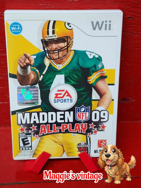Madden NFL 09 All Play Nintendo Wii *CIB COMPLETE DISC LIKE NEW*