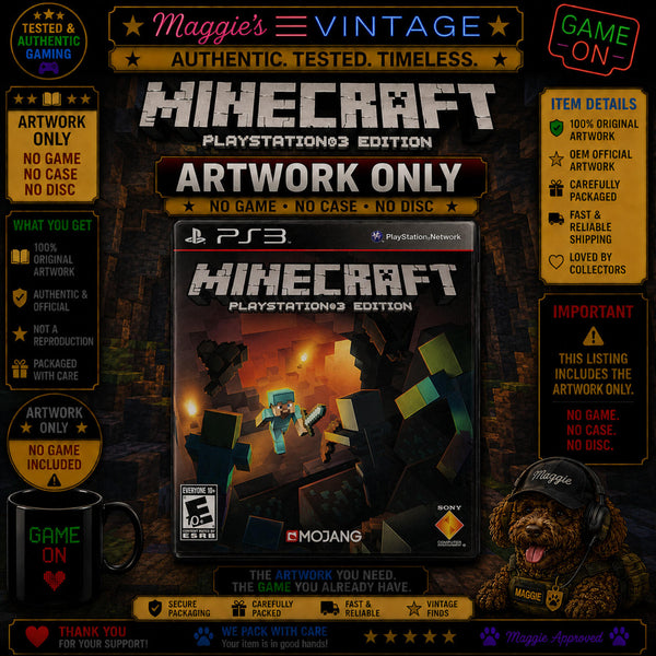 Minecraft - PlayStation 3 PS3 ARTWORK ONLY