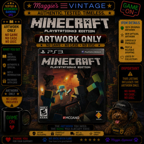 Minecraft - PlayStation 3 PS3 ARTWORK ONLY