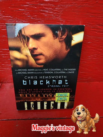 Blackhat - DVD - Chris Hemsworth -  w/ Slipcover *BILINGUE DISC LIKE NEW*