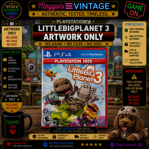 Little Big Planet 3 - Greatest Hits Edition - Sony PlayStation 4  ARTWORK ONLY
