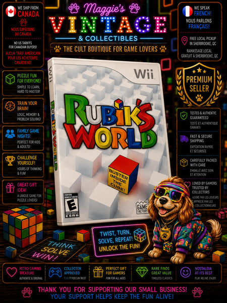 Rubik's World ( Nintendo Wii ,2008 ),Complete CIB DISC LIKE NEW