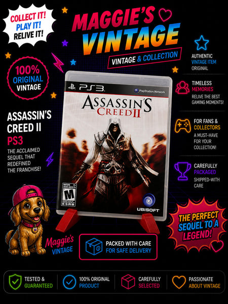 Assassins Creed 2 - Vintage Sony PLAYSTATION 3 PS3 CIB DISC LIKE NEW