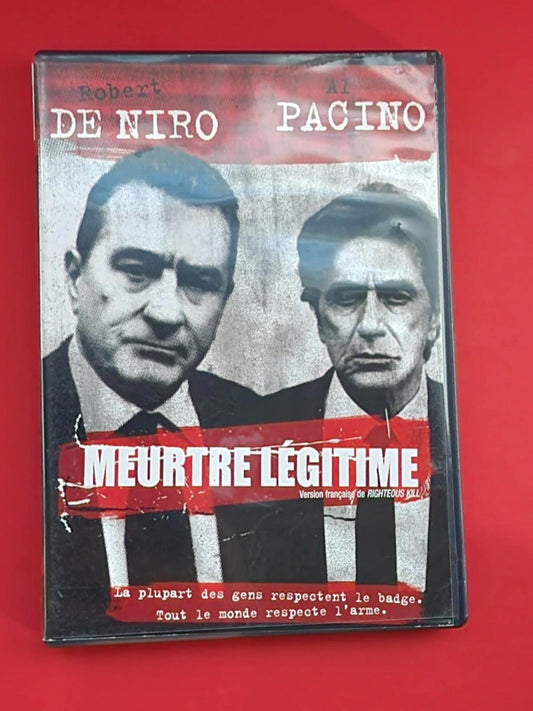 RIGHTEOUS KILL  (DVD, 2009) ( MEURTRE LEGITIME)  Bilingual like new!