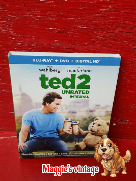 Ted 2 (Bluray , 2015) Unrated Version *BILINGUE DISC LIKE NEW* SLIPCOVER!