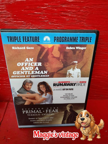 Richard Gere Triple Feature (DVD, 2007, Canadian) *BILINGUE DISC LIKE NEW*