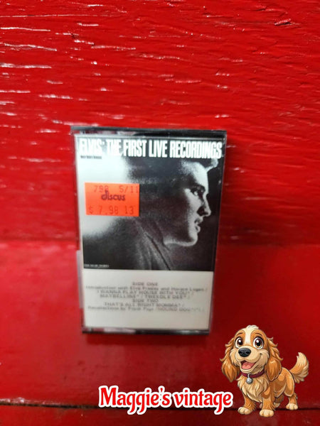 Elvis: The First Live Recordings Never Before Released Cassette Tape 1983 TESTED