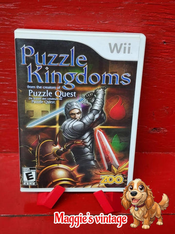 Puzzle Kingdoms Nintendo Wii 2009 *CIB COMPLETE DISC LIKE NEW*