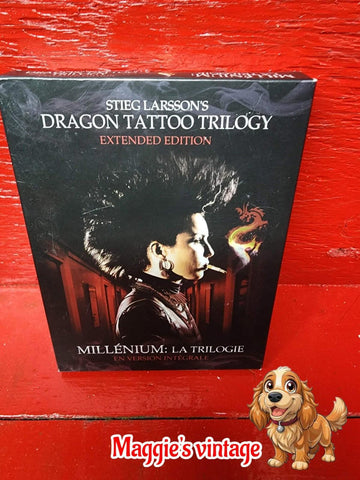 Stieg Larssons Dragon Tattoo Extended Trilogy (DVD)  * BILINGUE DISC LIKE NEW*