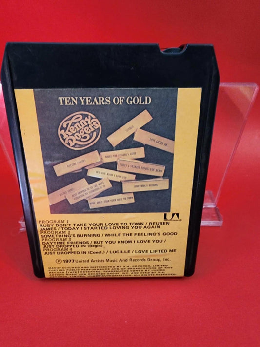 Kenny Rogers , Ten Years of Gold , 8 Track Tape , 1977 United ,  very good!!