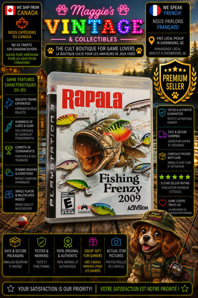 Rapala: Fishing Frenzy 2009 (Sony PlayStation 3 / PS3, 2008) CIB DISCK LIKE NEW