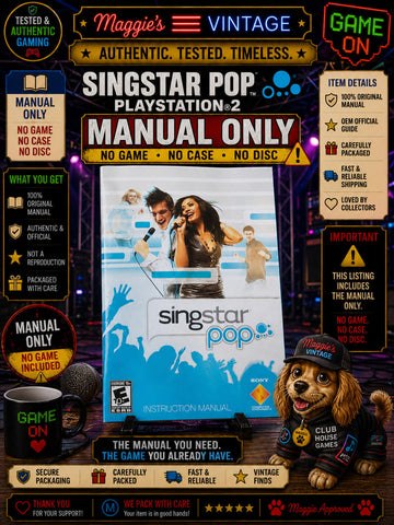 SingStar: Pop (Sony PlayStation 2, 2007) NTSC PS2 MANUAL ONLY
