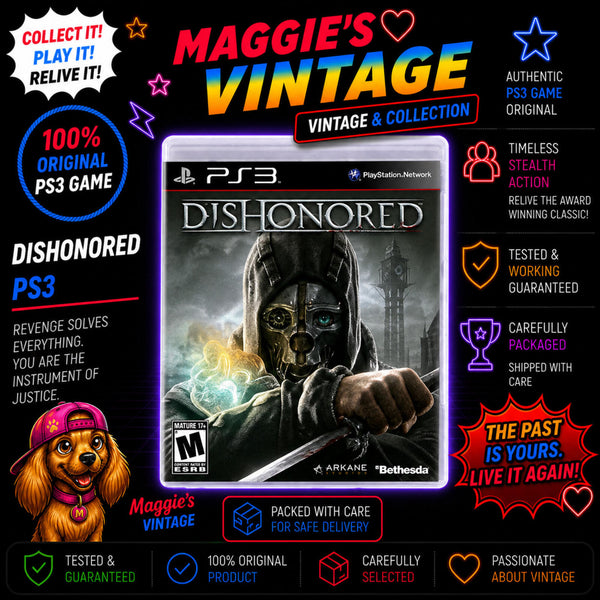 Dishonored (Sony PlayStation 3, 2012) PS3 Video Game NO MANUAL DISC LIKE NEW