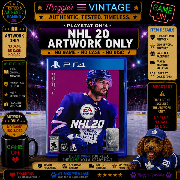 NHL 20 (PlayStation 4, 2019) ARTWORK Only