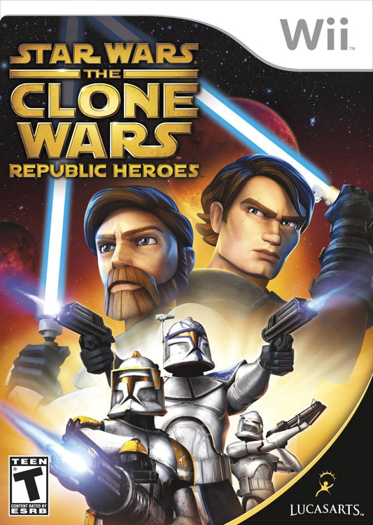 Star Wars: The Clone Wars - Republic Heroes (Nintendo Wii, 2009) good condition