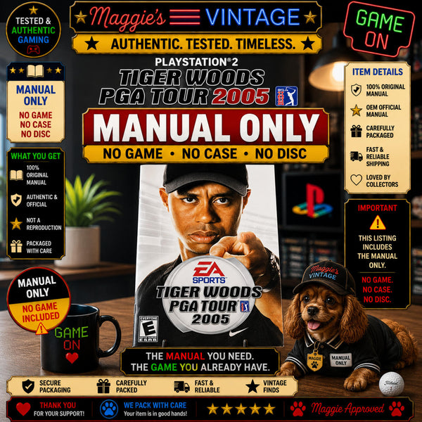 Tiger Woods PGA TOUR 2005 (Playstation 2) PS2 MANUAL ONLY