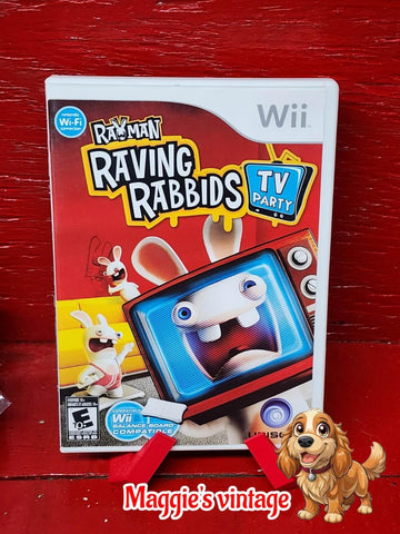 Rayman Raving Rabbids TV Party - cib - Wii Nintendo CIB DISC LIKE NEW