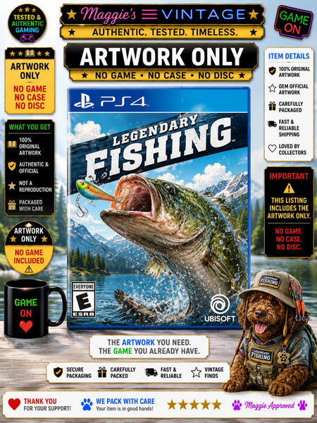 Legendary Fishing (Sony PlayStation 4, 2018) ARTWORK ONLY