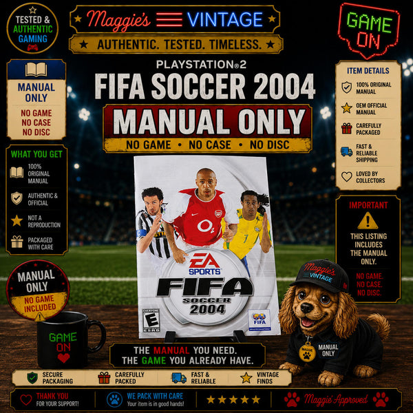Fifa soccer 2004 sony playstation 2  MANUAL ONLY