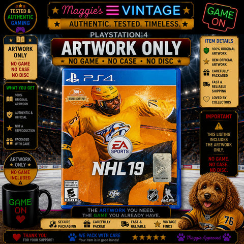 NHL 19 - Sony PlayStation 4 PS4 ARTWORK ONLY