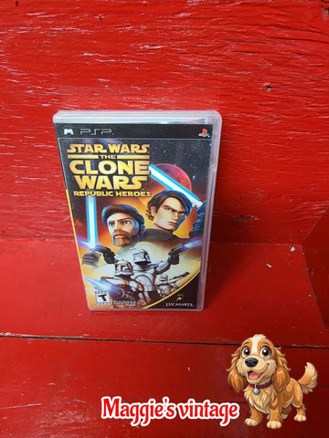Star Wars: The Clone Wars -- Republic Heroes (Sony PSP, 2009) CIB WITH MANUAL