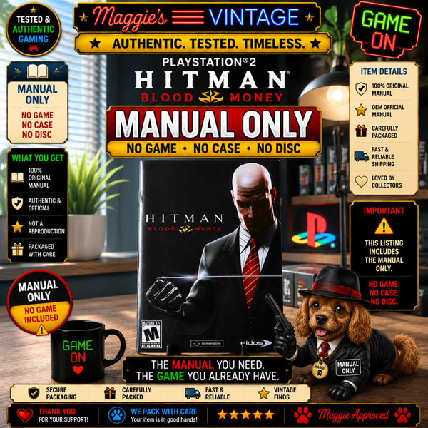 Hitman Blood Money PlayStation 2 PS2 - MANUAL ONLY