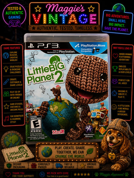 Little Big Planet 2 (Playstation 3, PS3) w/Manual CIB DISC LIKE NEW