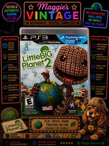 Little Big Planet 2 (Playstation 3, PS3) w/Manual CIB DISC LIKE NEW