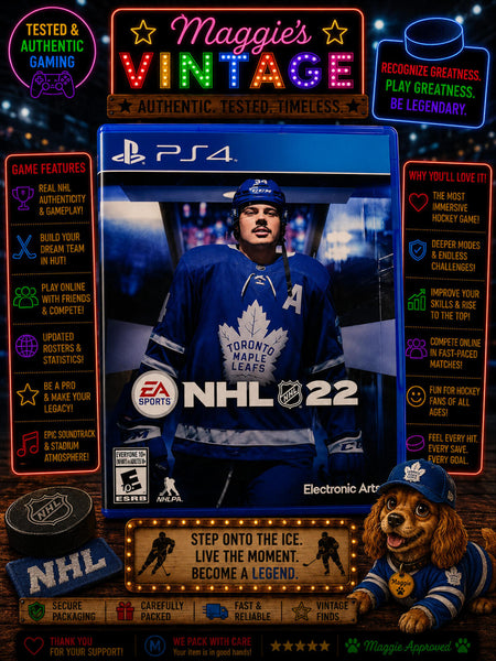NHL 22 (Sony PlayStation 4 PS4, 2021) CIB Complete - DISC LIKE NEW