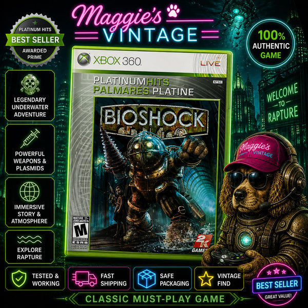 BioShock Platinum Hits (Microsoft Xbox 360, 2007) NO MANUAL DISC LIKE NEW