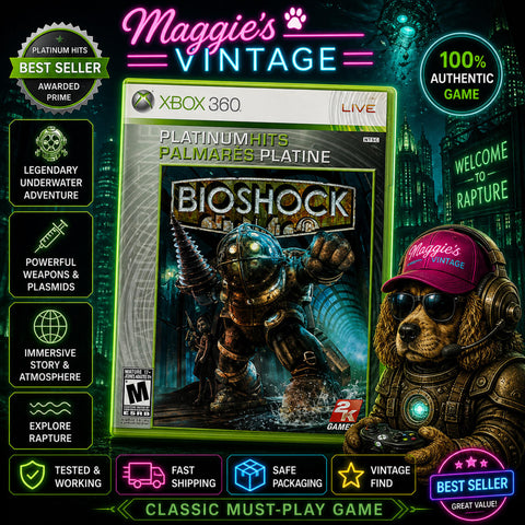 BioShock Platinum Hits (Microsoft Xbox 360, 2007) NO MANUAL DISC LIKE NEW