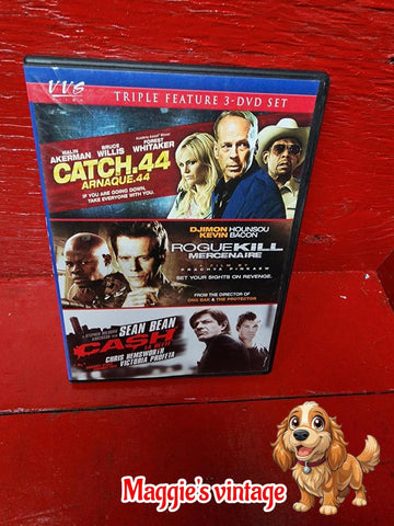 CATCH .44 / ROGUEKILL/ CASH 3 DVD COMBO * BILINGUE  DISC LIKE NEW*