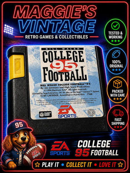 Bill Walsh College Football 95 (Sega Genesis, 1994) CART ONLY TESTED
