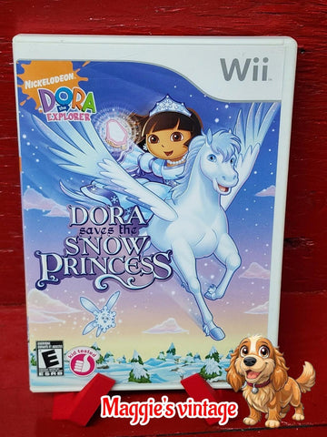 r Dora Saves the Snow Princess Nintendo Wii  *CIB COMPLETE DISC LIKE NEW*