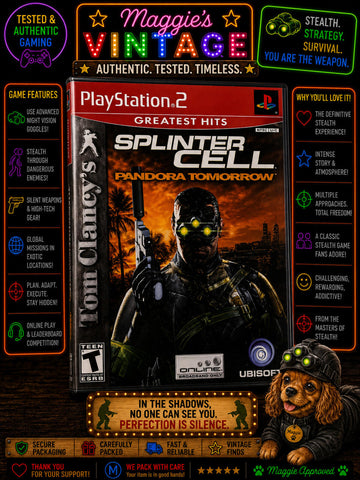 Tom Clancy's Splinter Cell Pandora Tomorrow PlayStation 2 CIB DISC LIKE NEW
