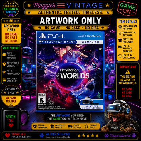 VR Worlds (Sony PlayStation 4, 2016) ARTWORK ONLY