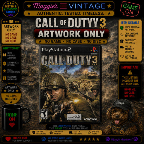 Call of Duty 3 ( Sony PlayStation 2, 2006 ) PS2 ARTWORK ONLY