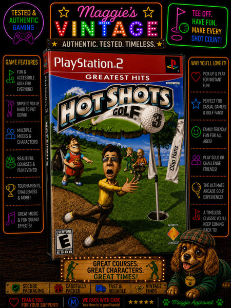 Hot Shots Golf 3 PS2 (Sony PlayStation 2, 2003) CIB DISC LIKE NEW