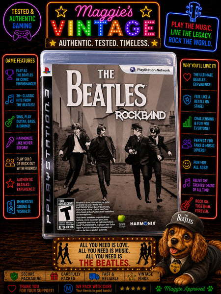 Beatles Rock Band PS3 (Sony PlayStation 3, 2009) CIB DISC LIKE NEW