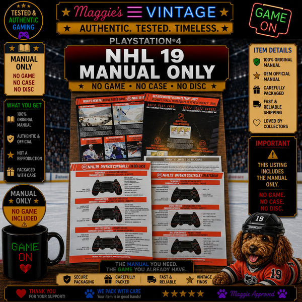 NHL 19 - Sony PlayStation 4 PS4 MANUAL/BOOKLET ONLY