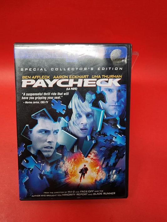 Paycheck (DVD, 2004) Collector edition   Bilingue Like new!