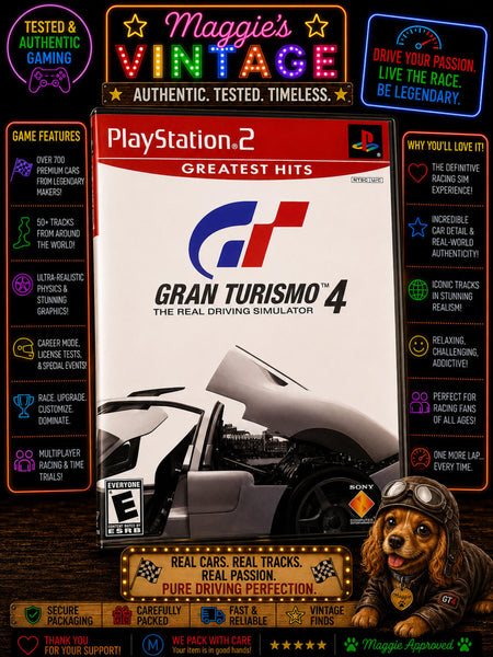 Gran Turismo 4 Greatest Hits (Sony PlayStation 2, 2004) PS2 CIB DISC LIKE NEW