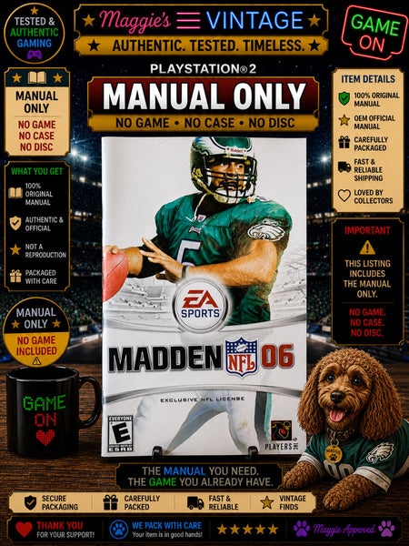 Madden NFL 06 (Sony PlayStation 2, PS2)  MANUAL ONLY