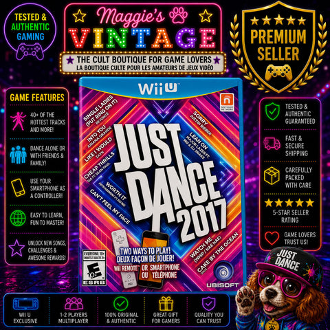 Just Dance 2017 Nintendo Wii U CIB DISC LIKE NEW