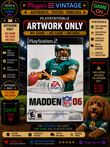 Madden NFL 06 (Sony PlayStation 2, PS2)  ARTWORK ONLY
