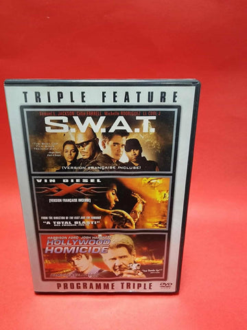 SWAT/XXX/Hollywood Homicide (DVD,3-Disc Set) Bilingual  * BILINGUE LIKE NEW*